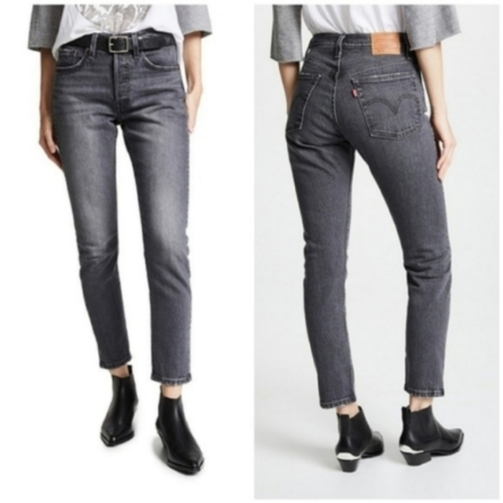Levi's 501 S Skinny Jeans Coal Black Grey - Picture 7 of 7
